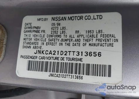 1996 Infiniti I30 из США, поврежденный, VIN JNKCA21D2TT313656